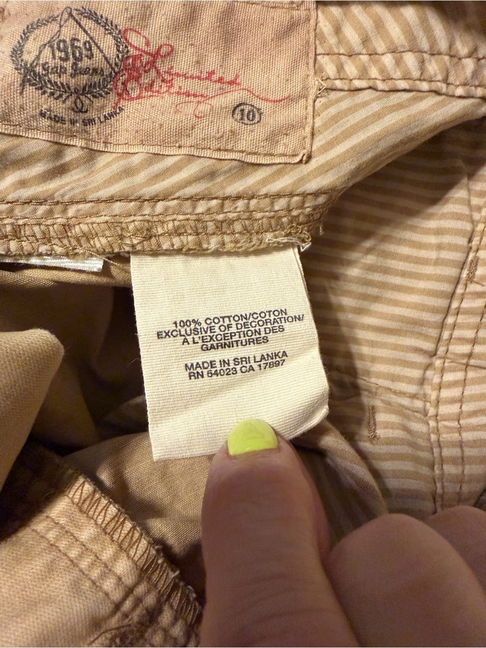 GAP Khaki Frayed Hem Mini Skirt Size 10 - Picture 10 of 12